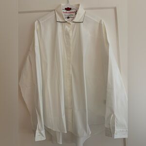 Brunello Cucinelli White Shirt with Monili on Collar